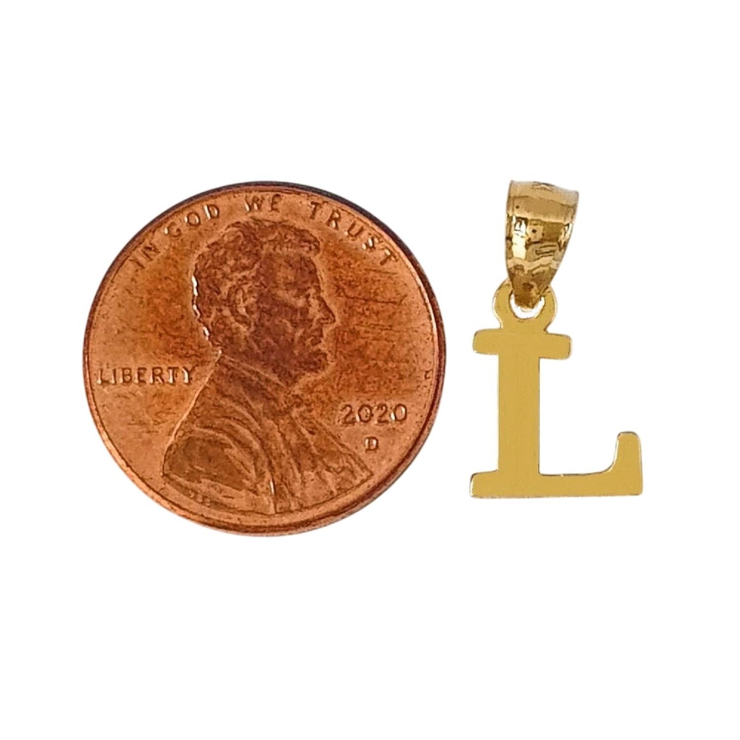 A to Z Any Any One 14K Yellow Gold Letter Pendant Charm