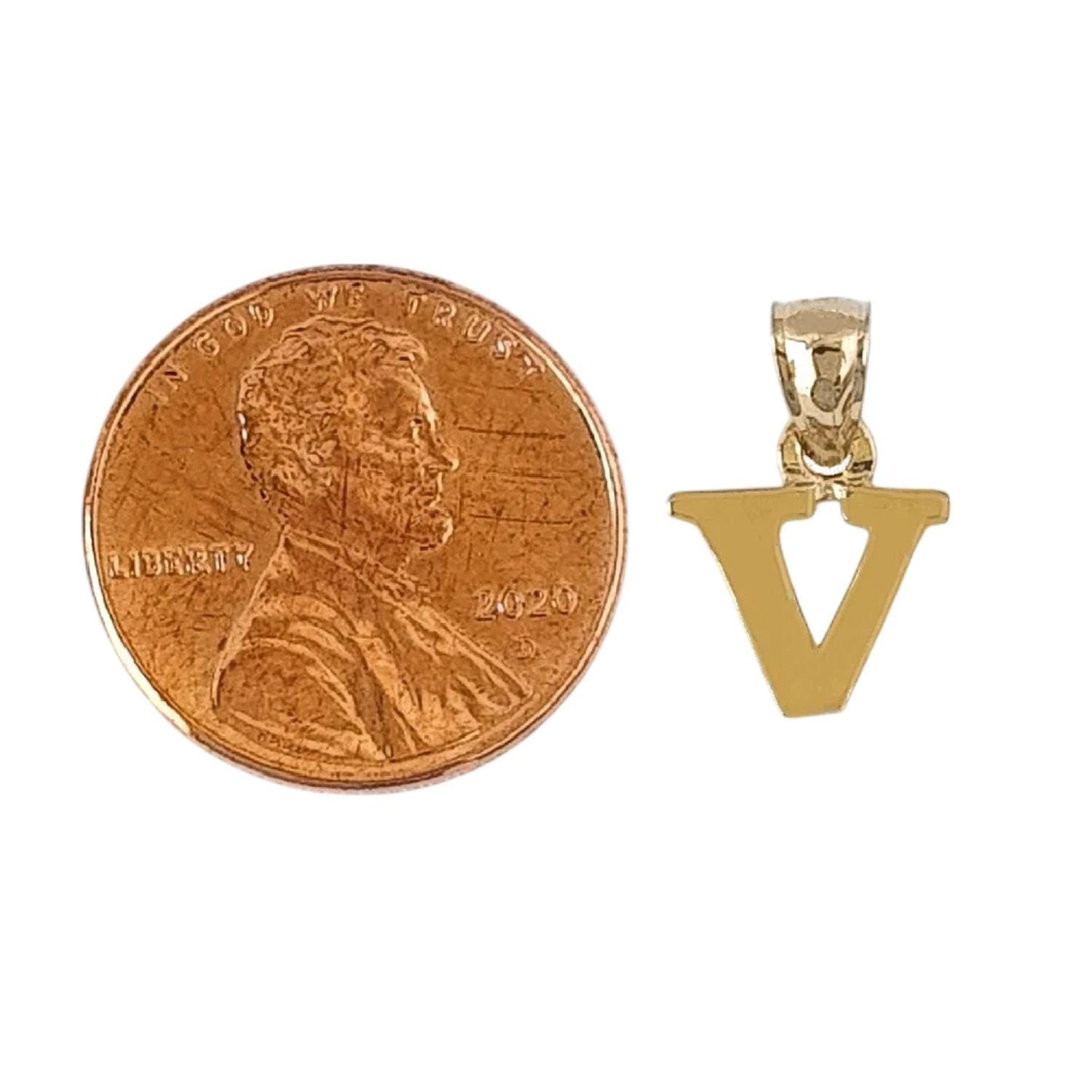 A to Z Any Any One 14K Yellow Gold Letter Pendant Charm