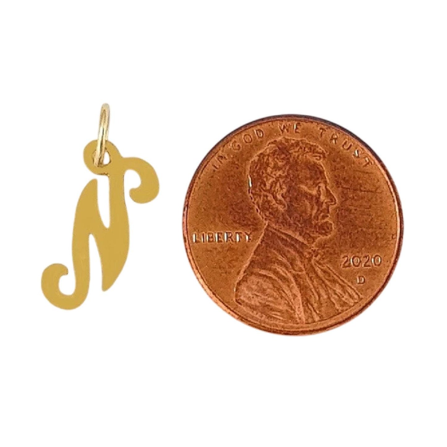 A to Z Any One 14K Yellow Gold High Polished Letter Pendant Charm