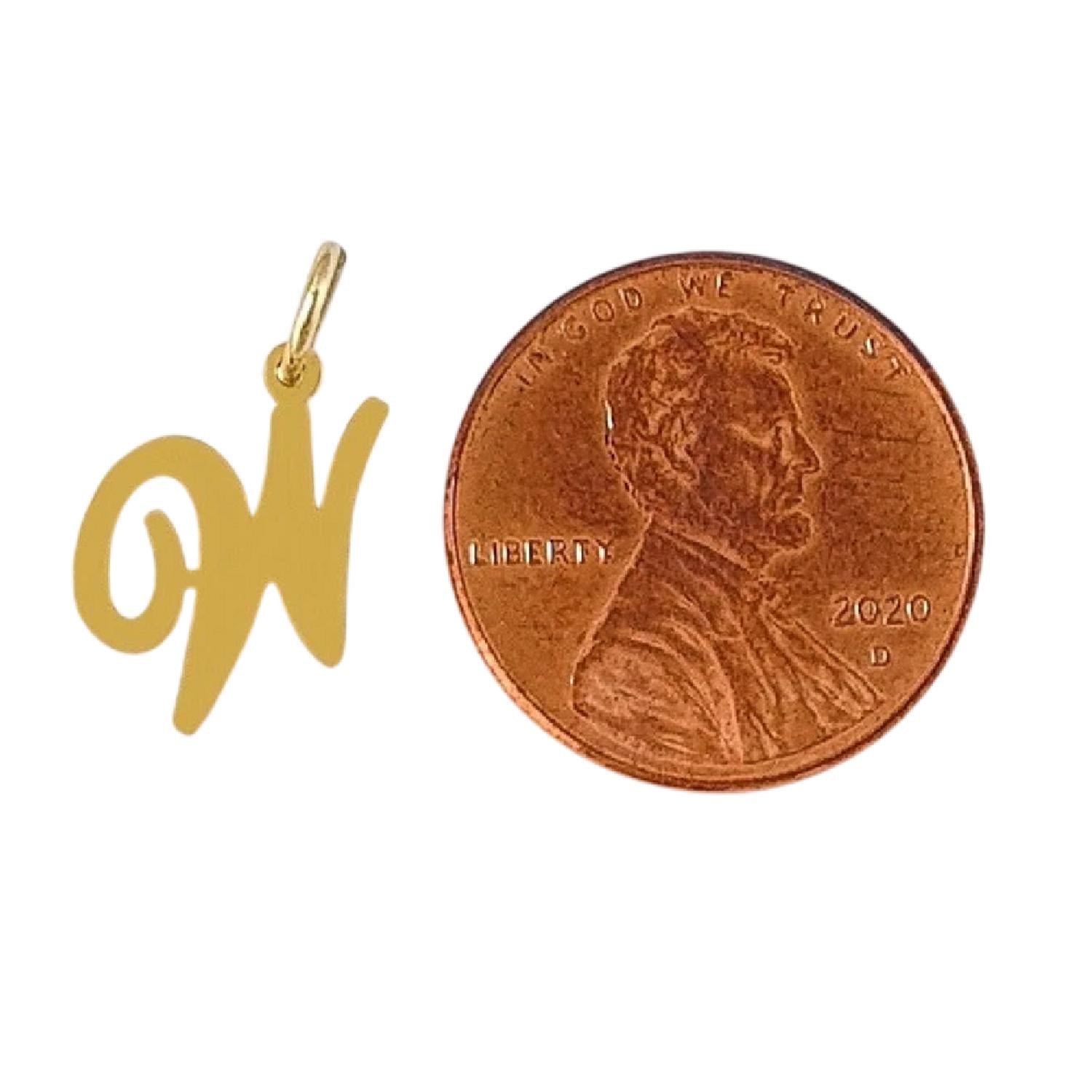 A to Z Any One 14K Yellow Gold High Polished Letter Pendant Charm