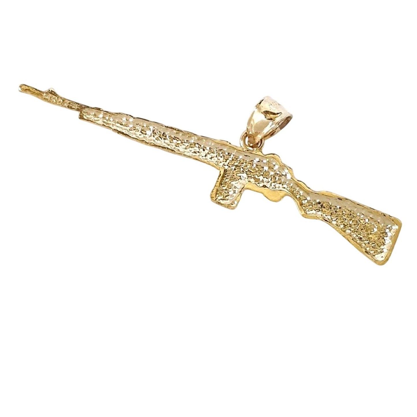 14K Yellow Gold RIFLE Large Pendant