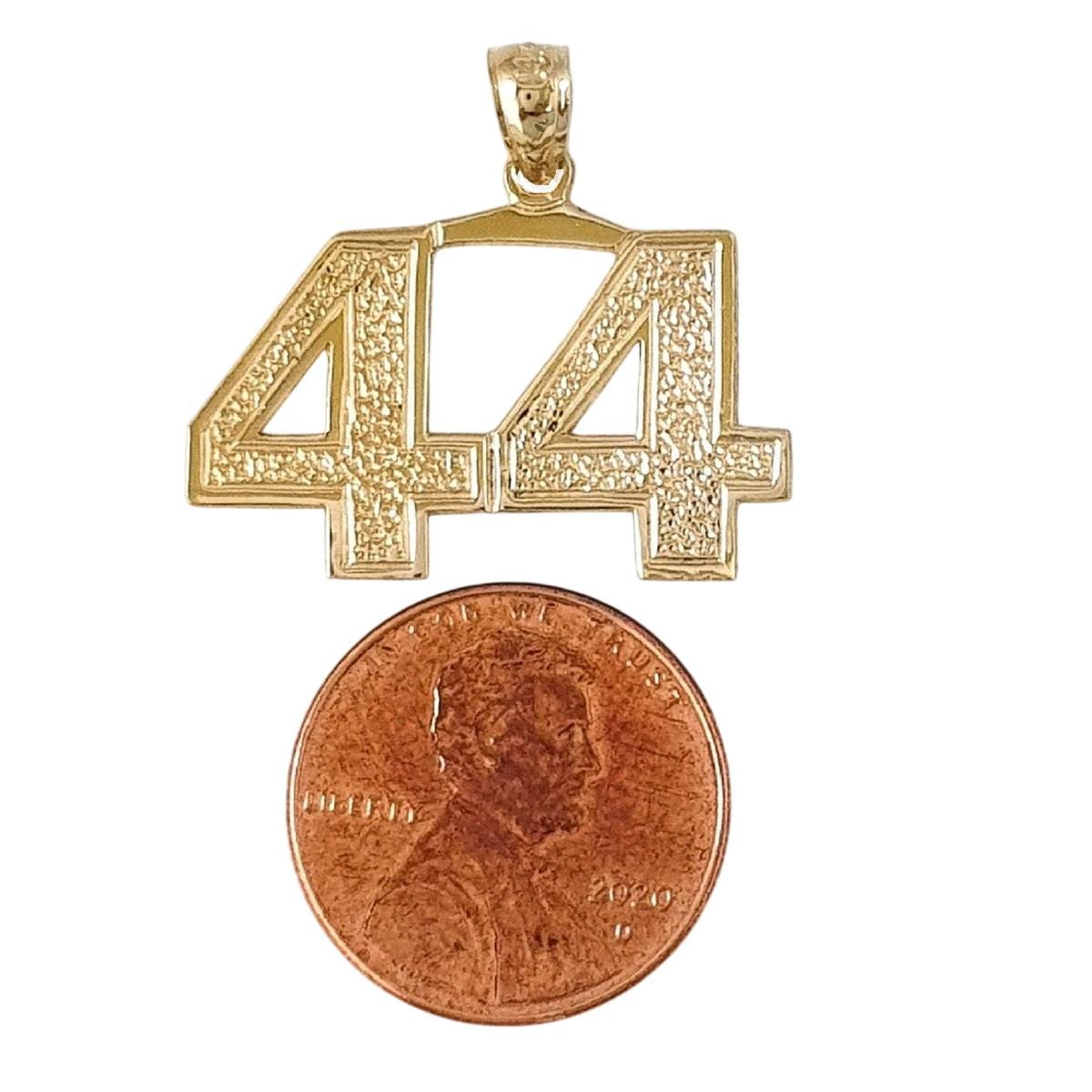 0 to 52 Any One 14K Yellow Gold Number Pendant
