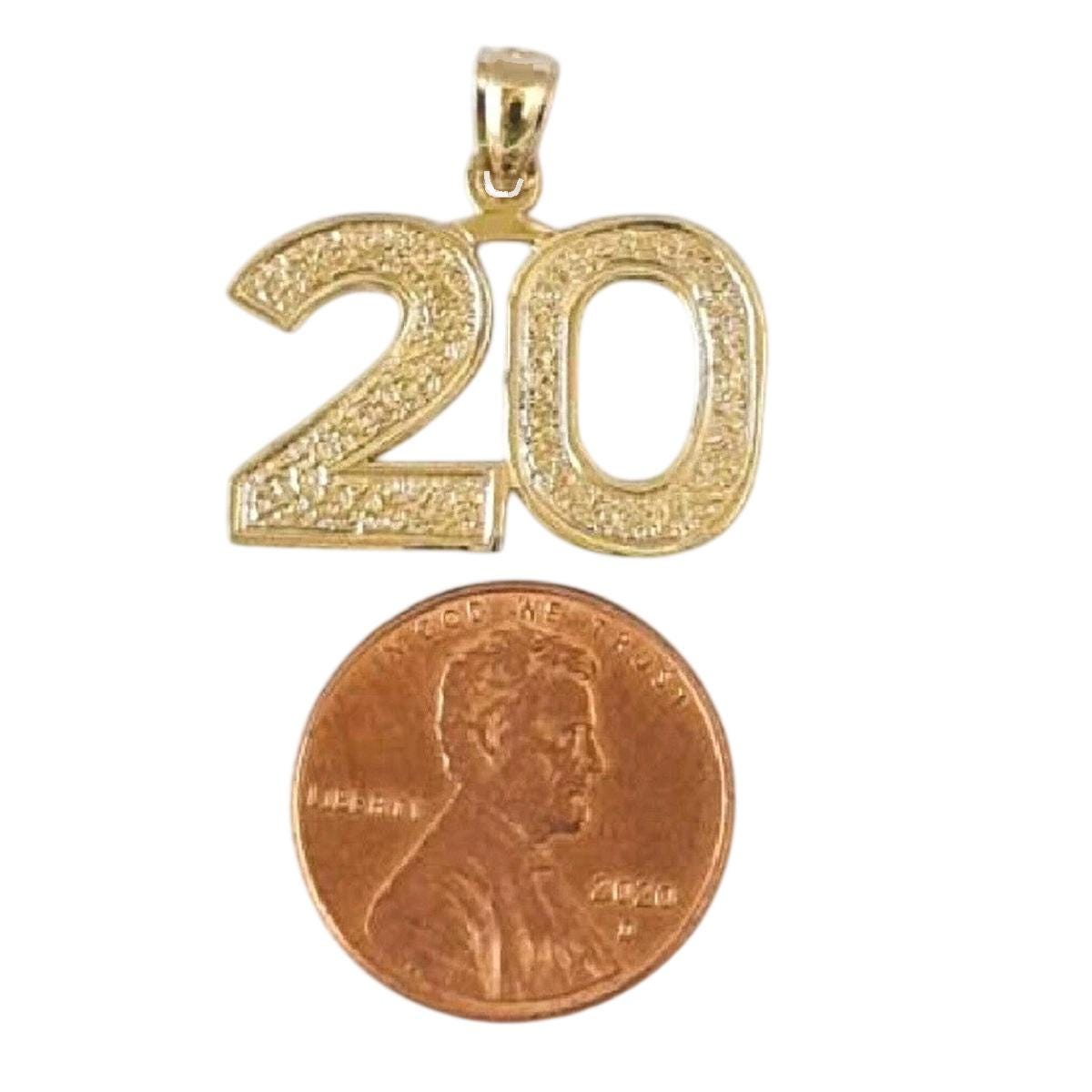 0 to 52 Any One 14K Yellow Gold Number Pendant