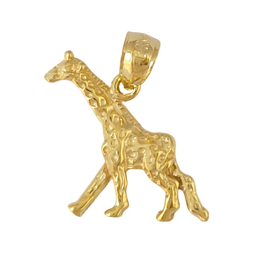 14K Yellow Gold Giraffe Pendant