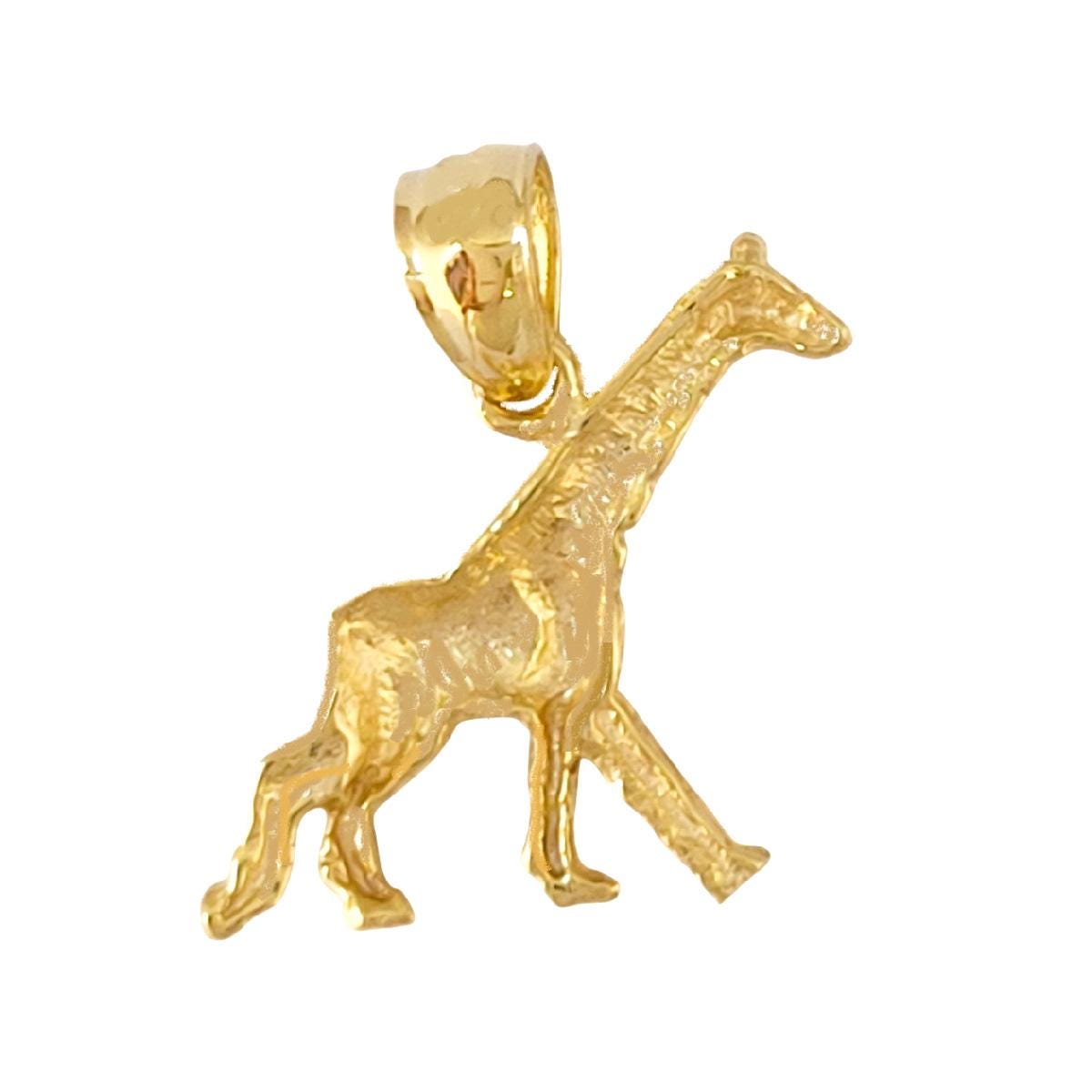 14K Yellow Gold Giraffe Pendant