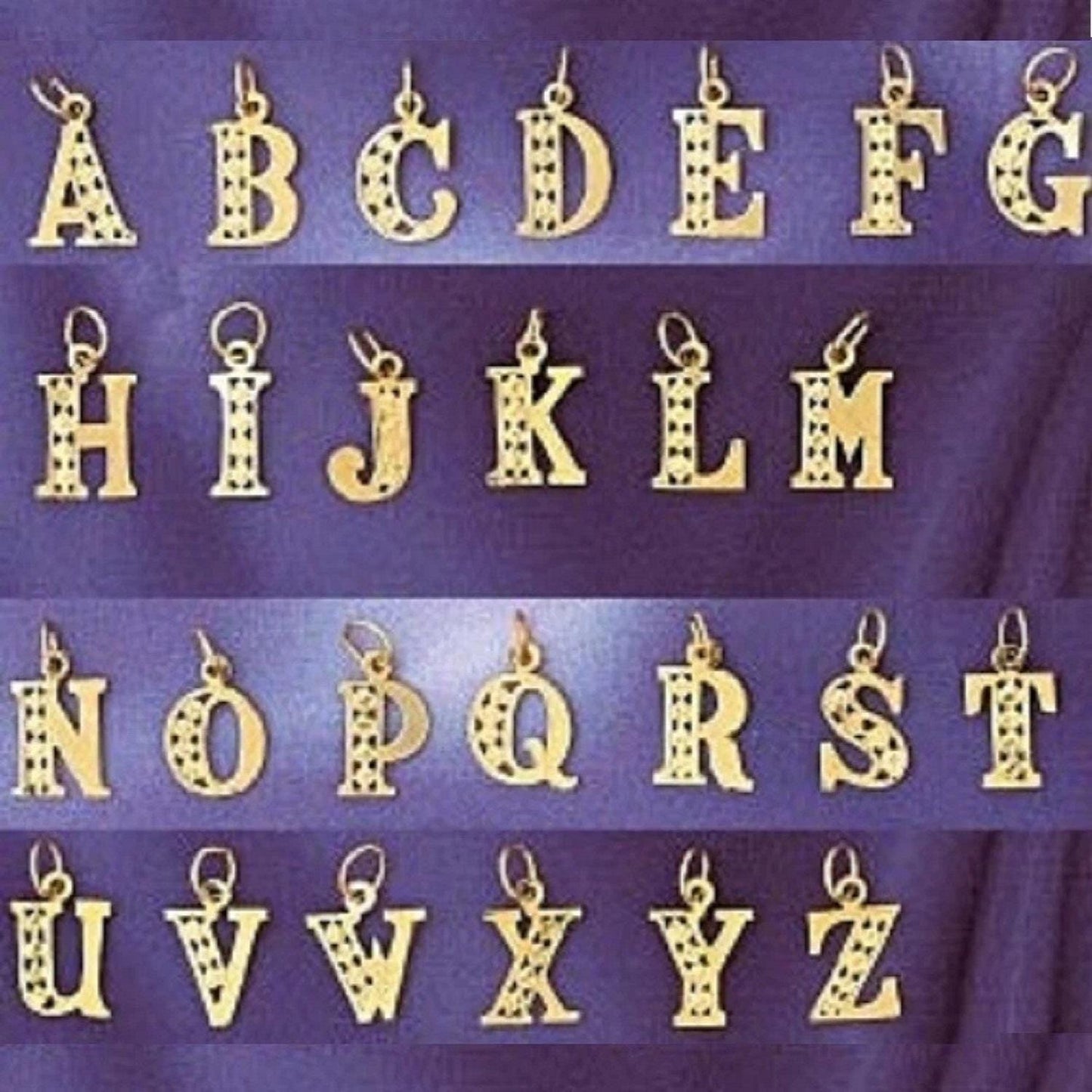 A to Z Any One 14K Yellow Gold Letter Pendant Charm