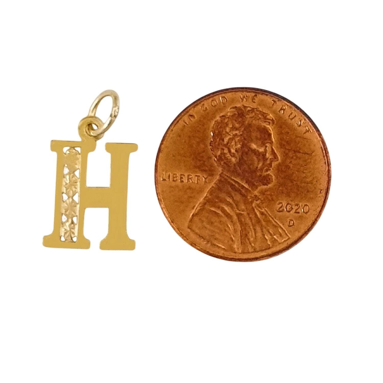 A to Z Any One 14K Yellow Gold Letter Pendant Charm