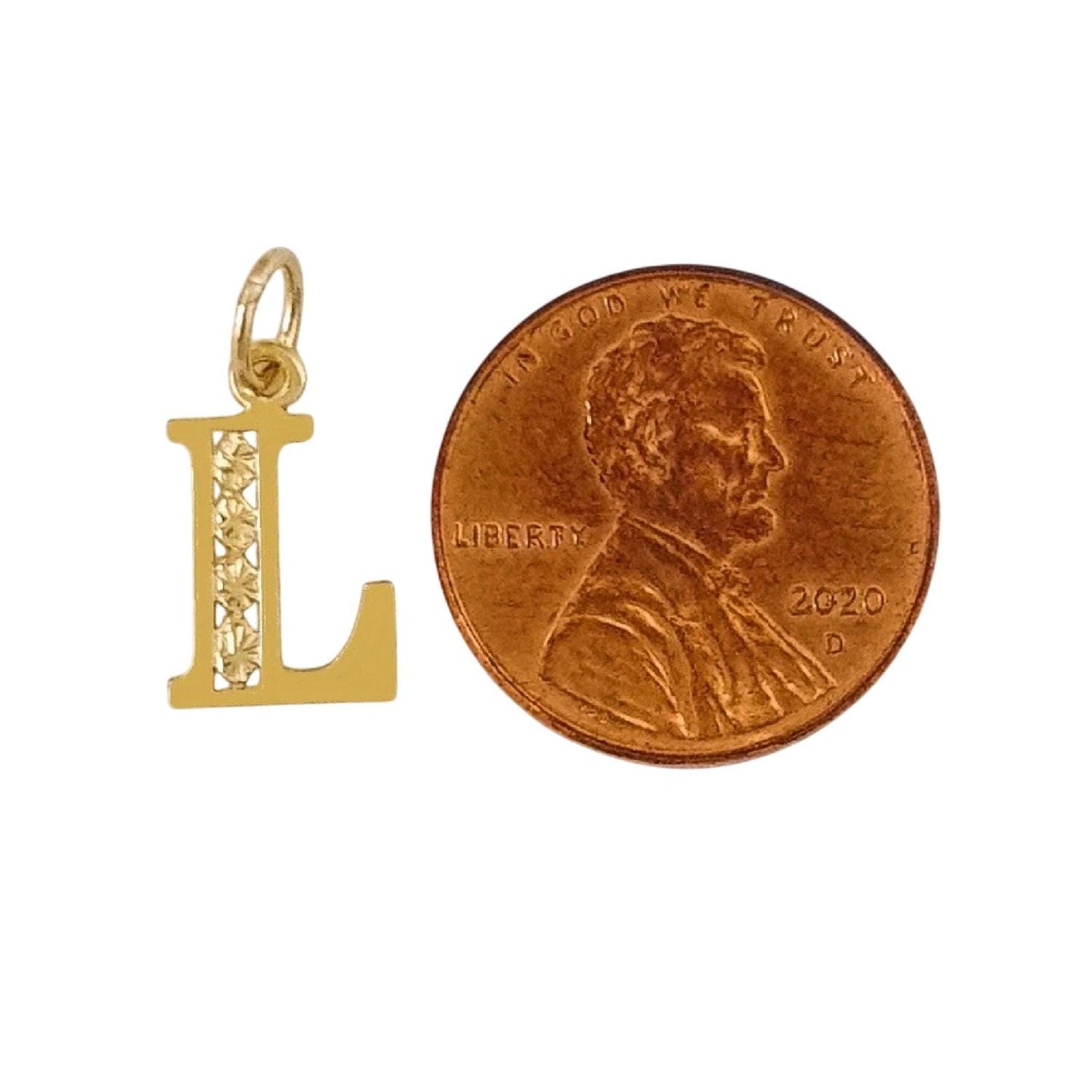 A to Z Any One 14K Yellow Gold Letter Pendant Charm