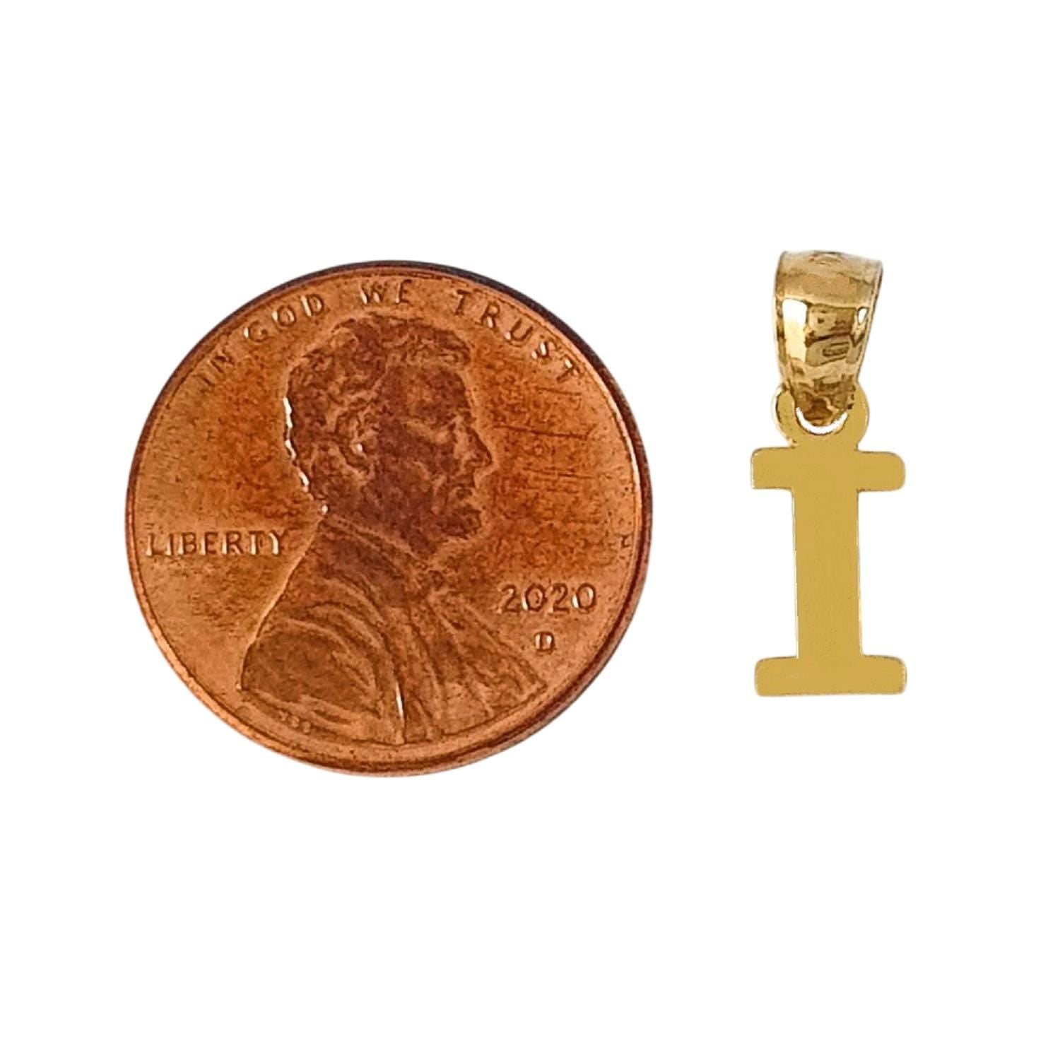 A to Z Any Any One 14K Yellow Gold Letter Pendant Charm