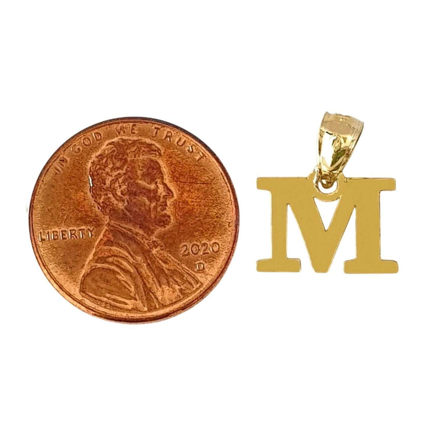 A to Z Any Any One 14K Yellow Gold Letter Pendant Charm