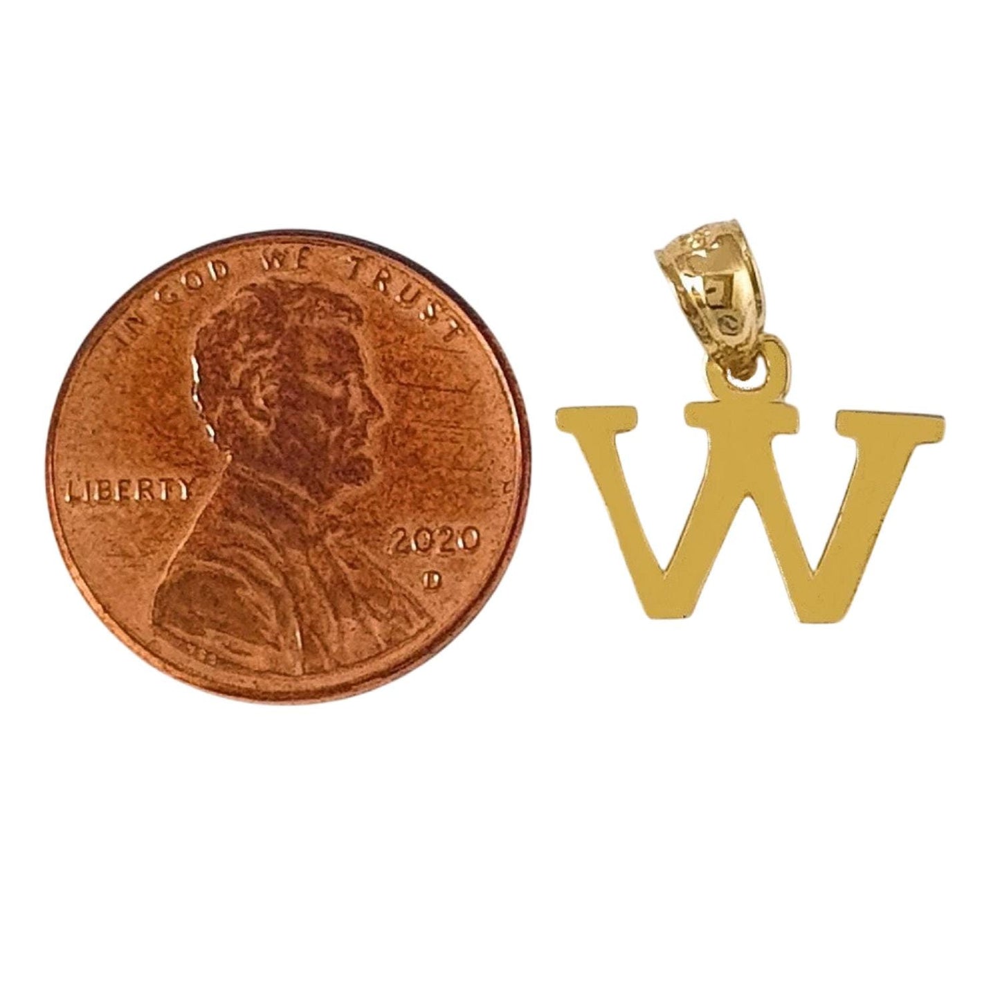A to Z Any Any One 14K Yellow Gold Letter Pendant Charm
