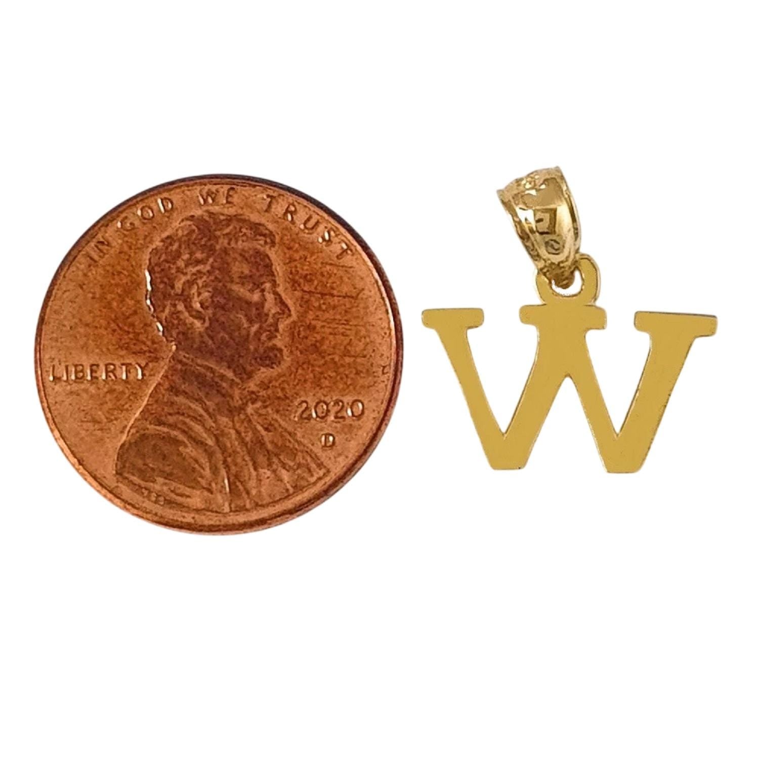A to Z Any Any One 14K Yellow Gold Letter Pendant Charm
