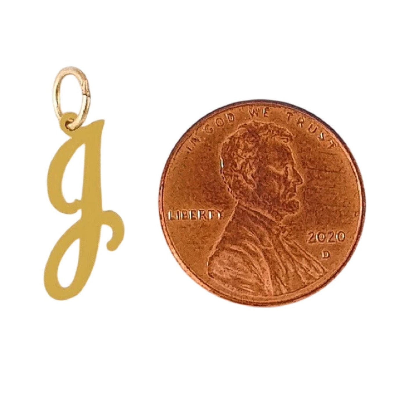 A to Z Any One 14K Yellow Gold High Polished Letter Pendant Charm