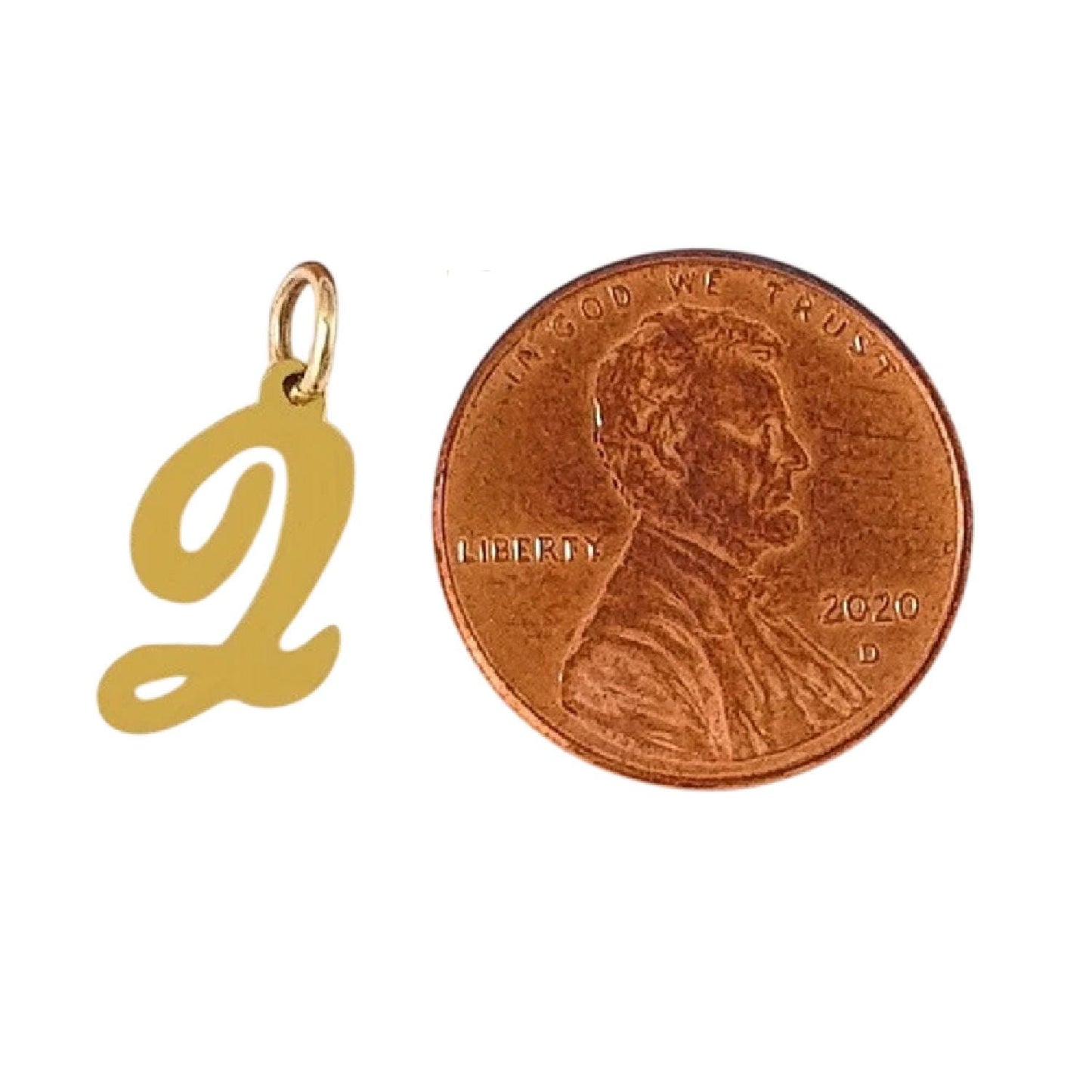 A to Z Any One 14K Yellow Gold High Polished Letter Pendant Charm