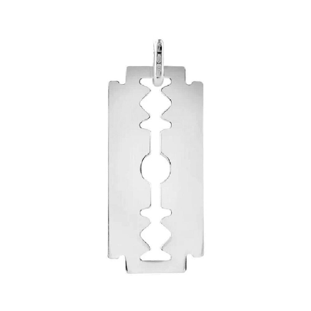 925 Sterling Silver Necklace w/ Razor Blade Pendant