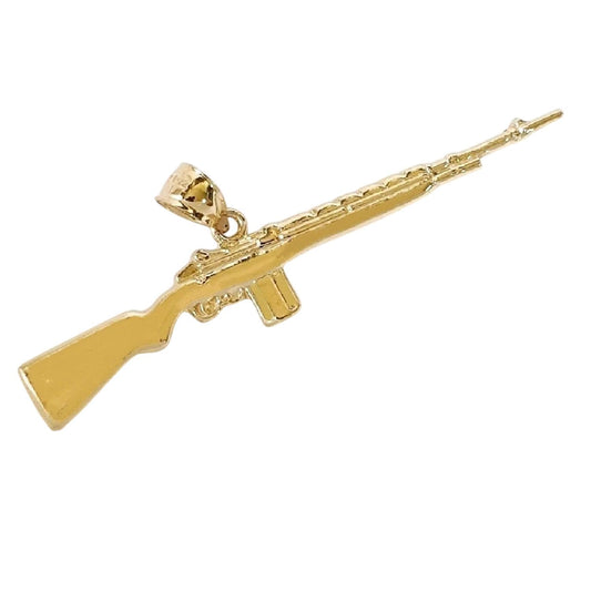 14K Yellow Gold RIFLE Large Pendant