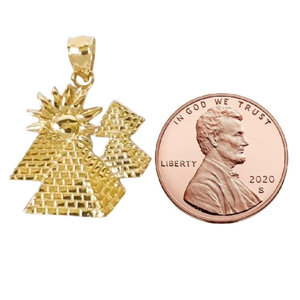 14K Yellow Gold EGYPTIAN PYRAMID Pendant