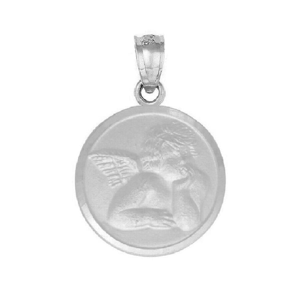 925 Sterling Silver Necklace w/ Guardian Angel Pendant Charm