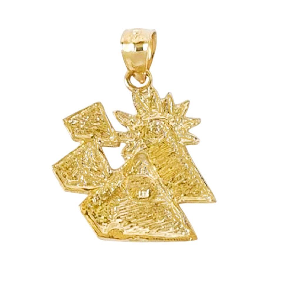 14K Yellow Gold EGYPTIAN PYRAMID Pendant