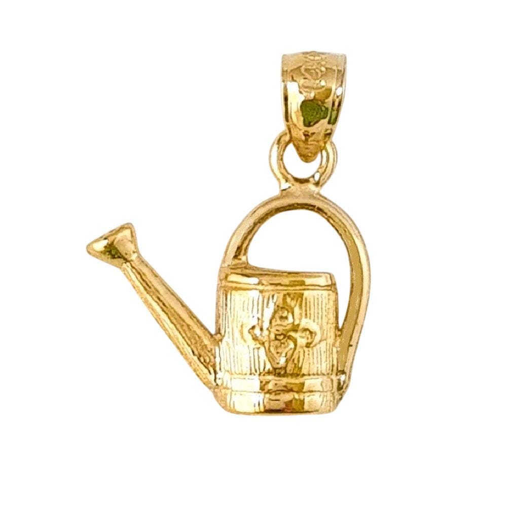 14K Yellow Gold Watering Can Pendant