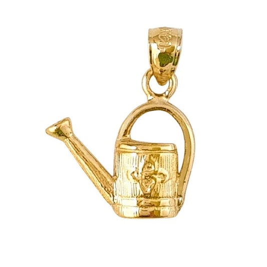 14K Yellow Gold Watering Can Pendant