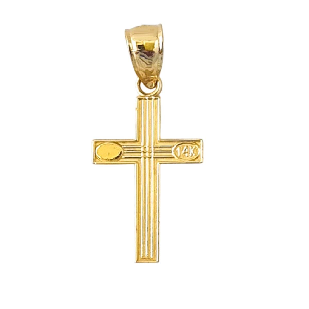 14K Yellow Gold Cross Small Pendant