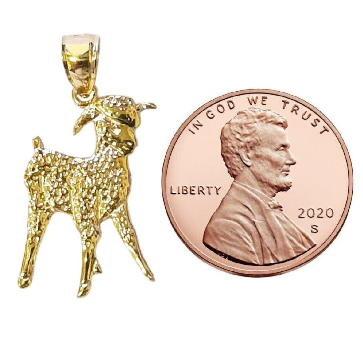 14K Yellow Gold Sheep Pendant