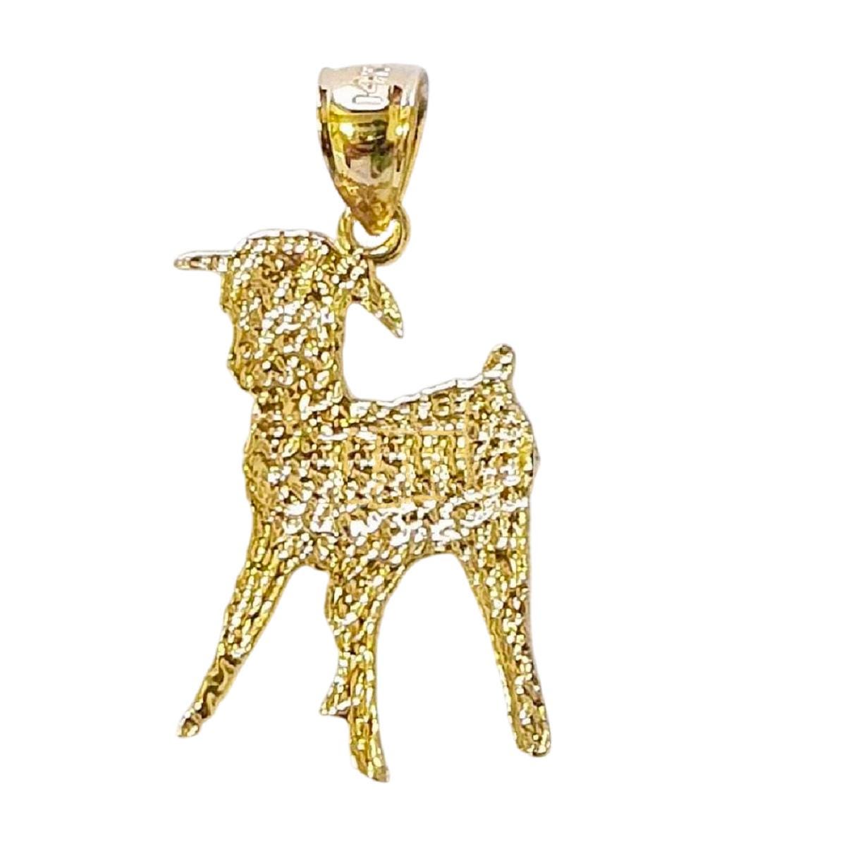 14K Yellow Gold Sheep Pendant