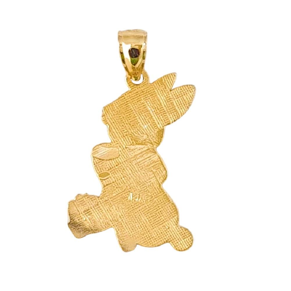 14K Yellow Gold Rabbit Pendant