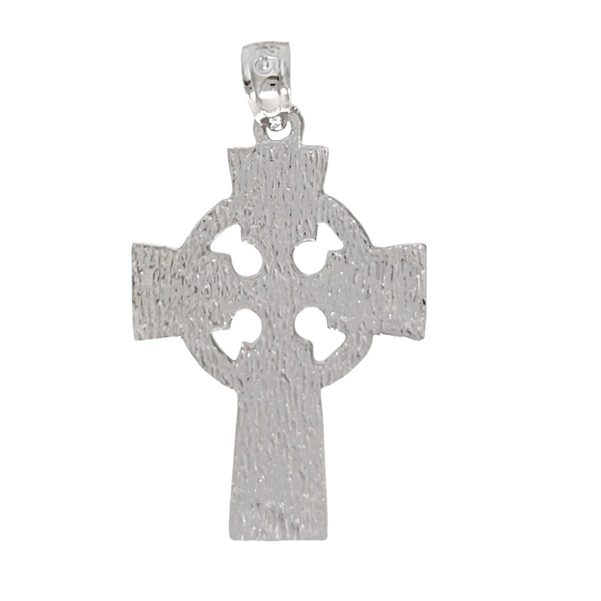 925 Sterling Silver Necklace w/ Celtic Cross Pendant Charm