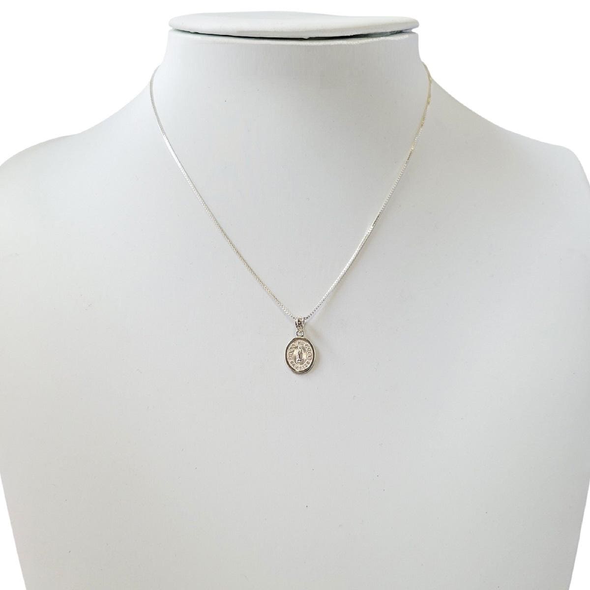 SMALL 925 Sterling Silver Necklace w/ Mi Bautizo (My Baptism) Charm
