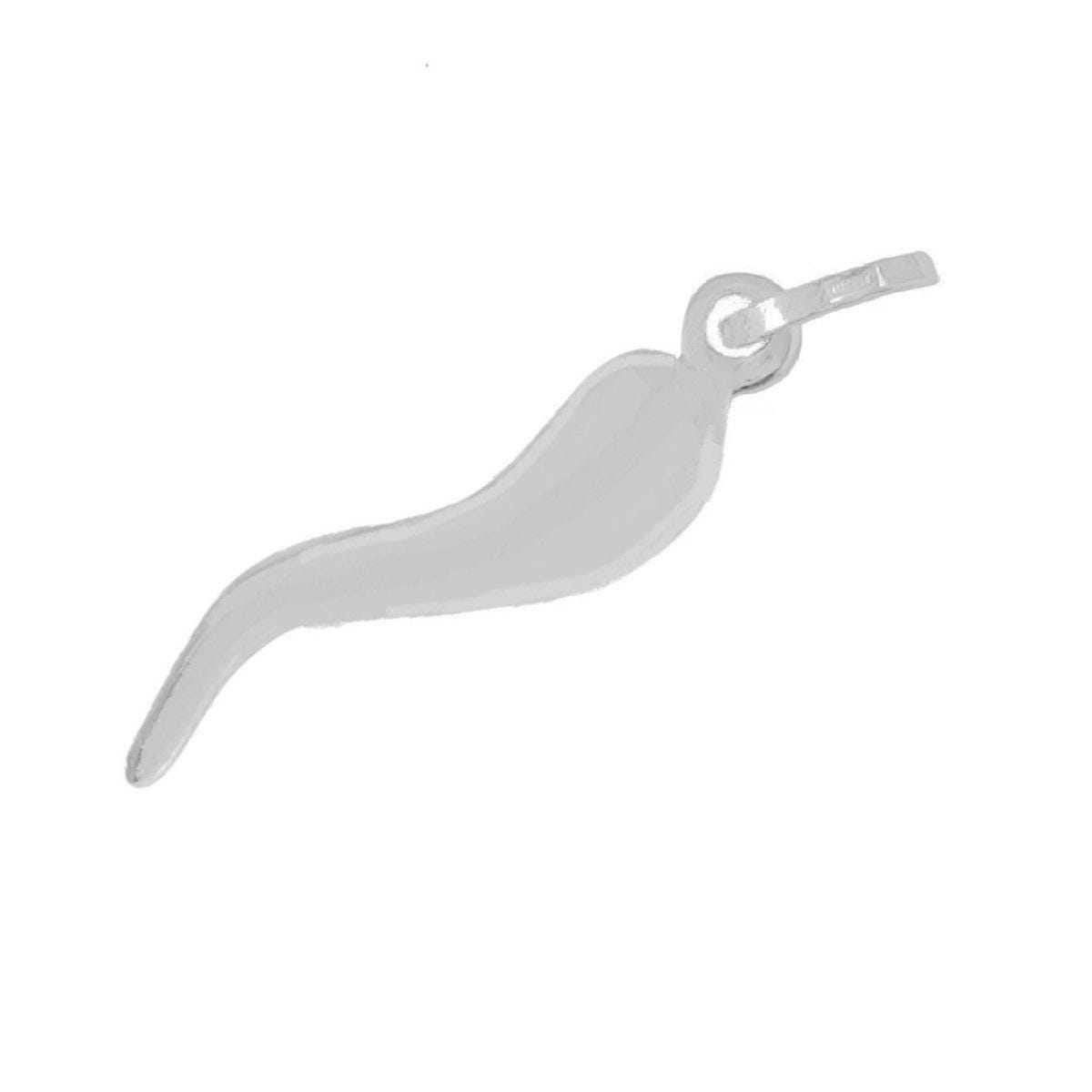 925 Sterling Silver Necklace w/ Horn 3D (3 Dimensional) Pendant Charm