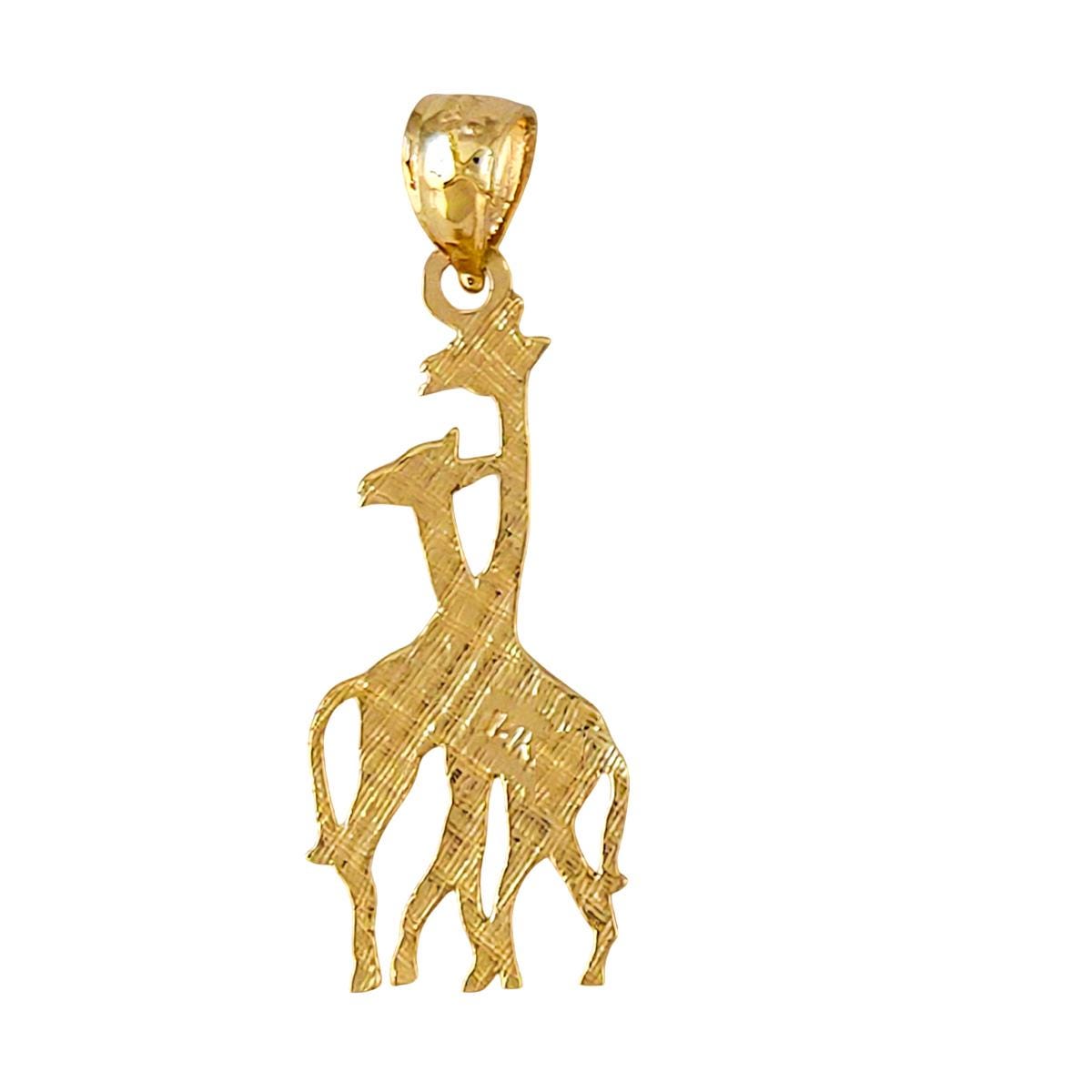 14K Yellow Gold Giraffe Pendant