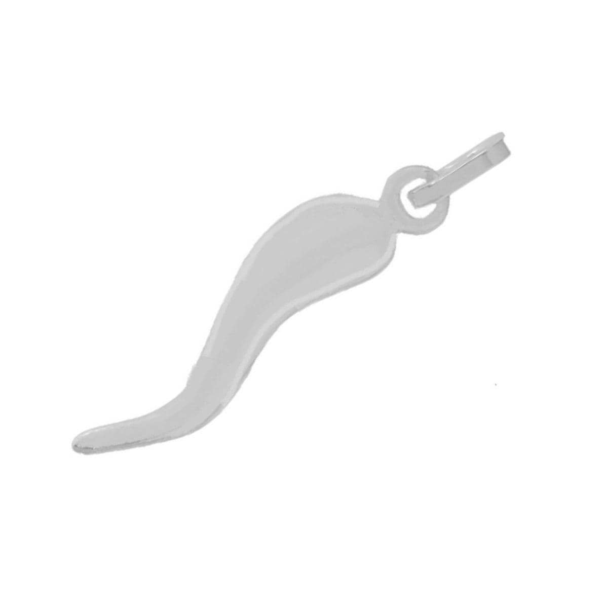 925 Sterling Silver Necklace w/ Horn 3D (3 Dimensional) Pendant Charm