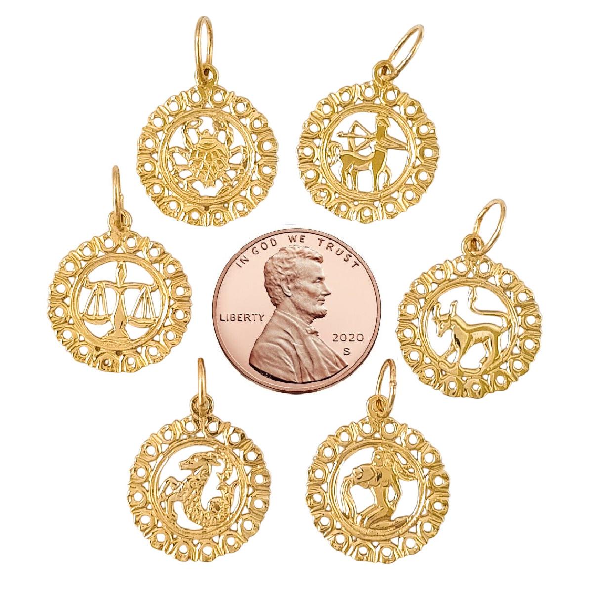 Any One 14k Yellow Gold ZODIAC Pendant