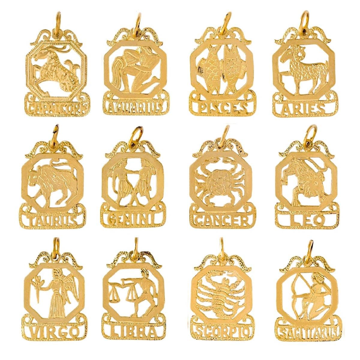 Any One 14k Yellow Gold ZODIAC Pendant