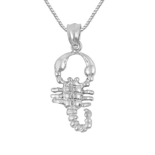 925 Sterling Silver Necklace w/ Scorpion Charm Pendant