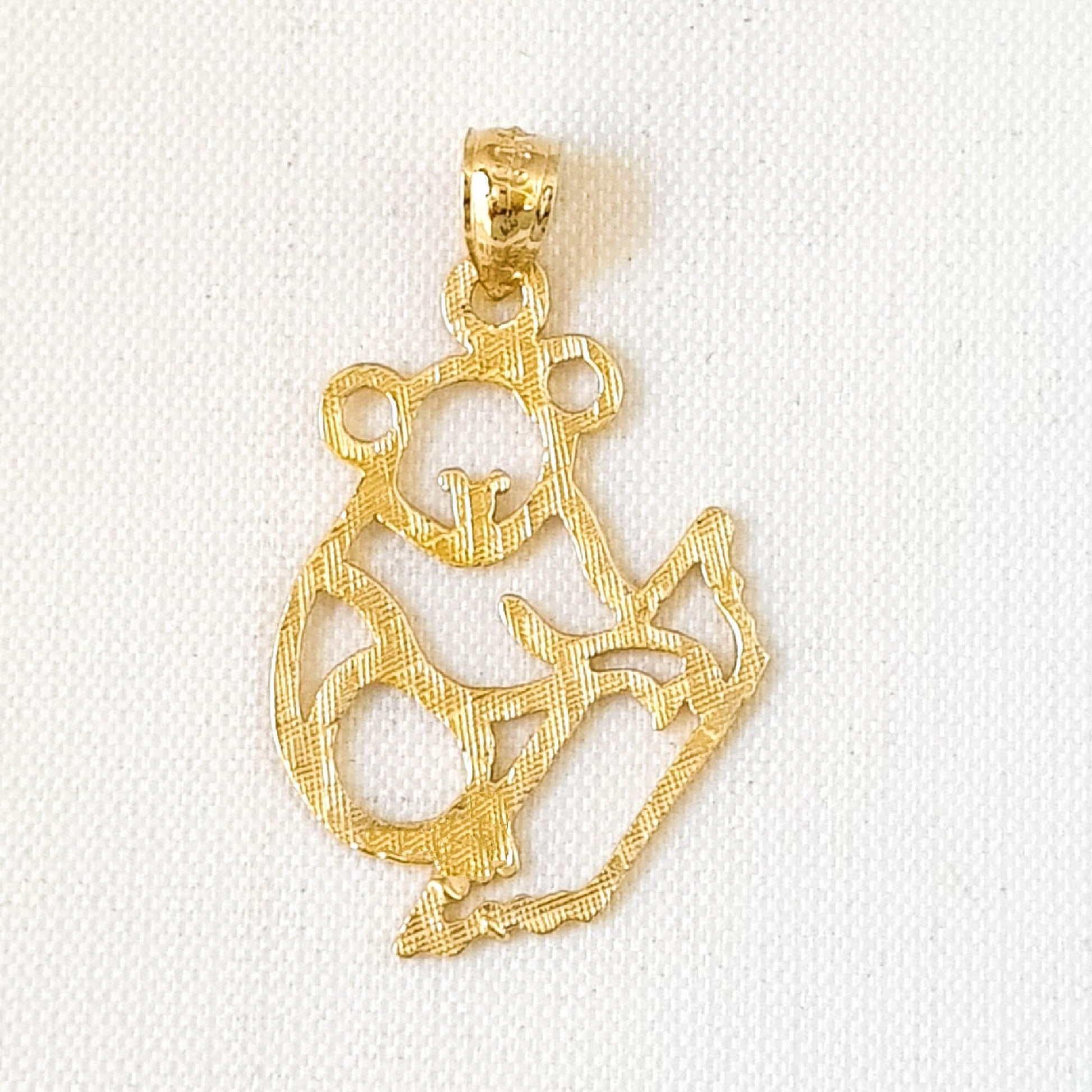 14K Yellow Gold Koala Bear Pendant